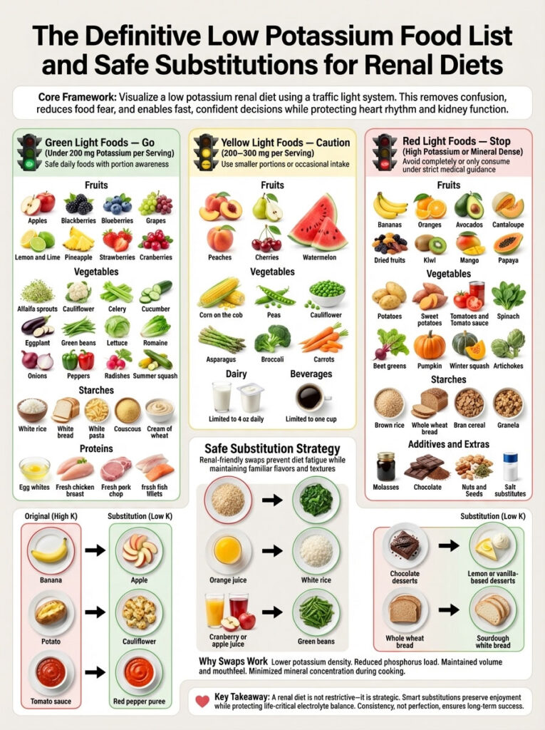 The Definitive Low Potassium Food List and Safe Substitutions for Renal Diets