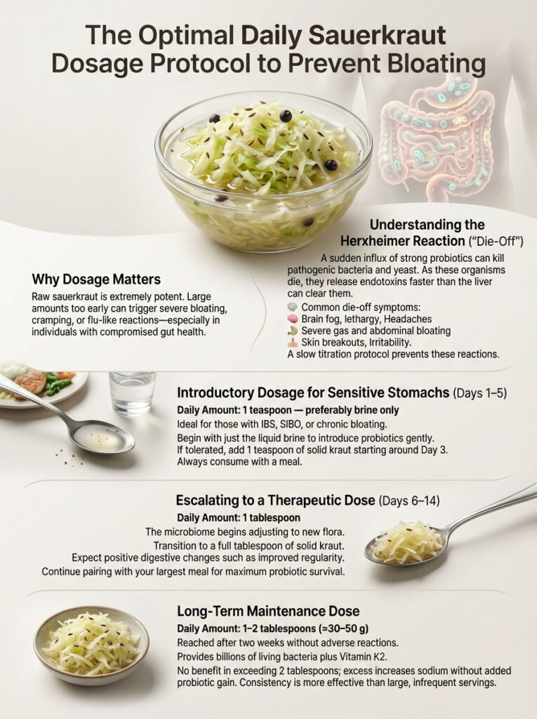 The Optimal Daily Sauerkraut Dosage Protocol to Prevent Bloating