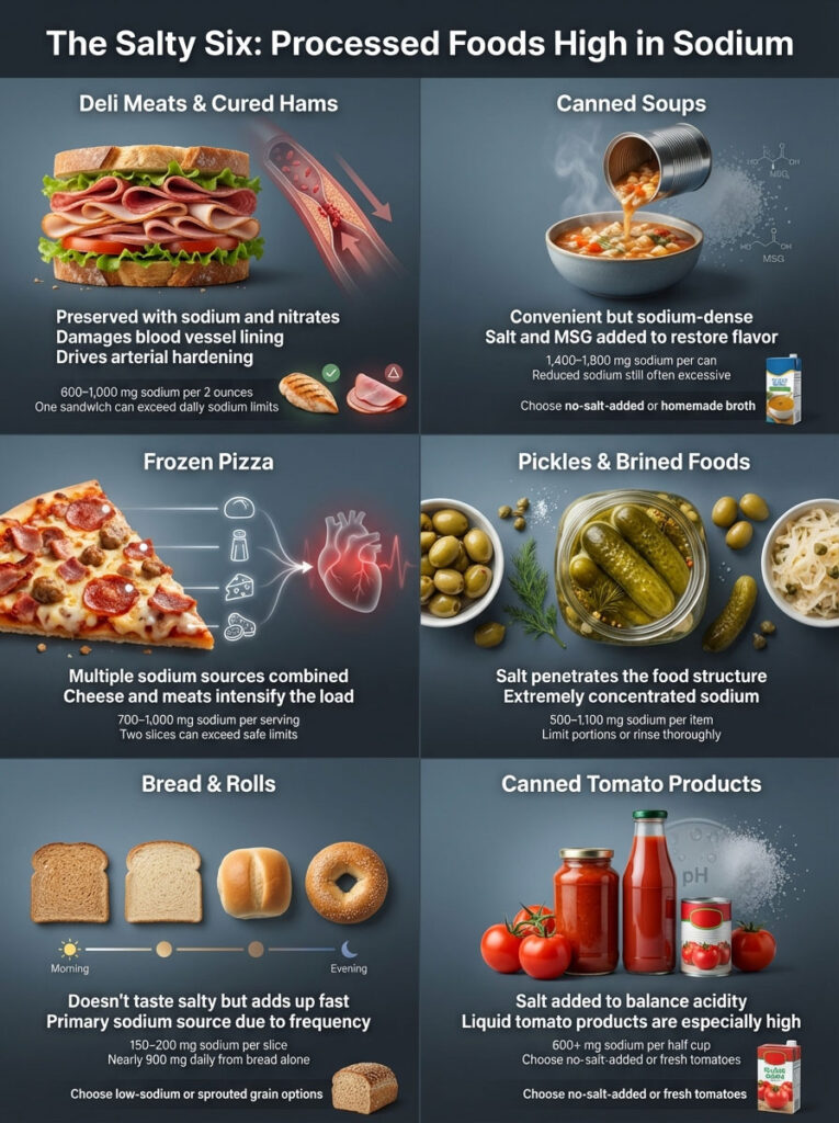 The "Salty Six": Processed Foods High in Sodium