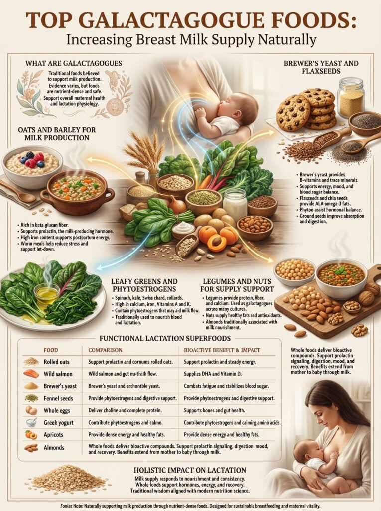 Top Galactagogue Foods to Increase Milk Supply Naturally