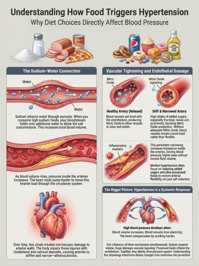Understanding How Food Triggers Hypertension Mechanisms