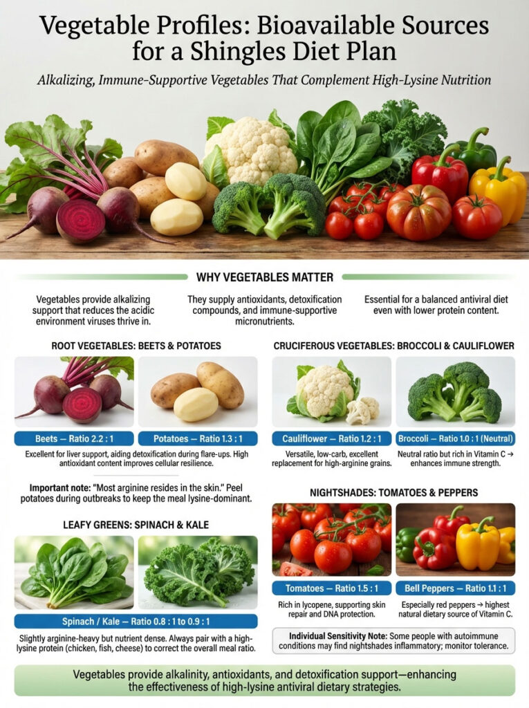 Vegetable Profiles: Bioavailable Sources for a Shingles Diet Plan
