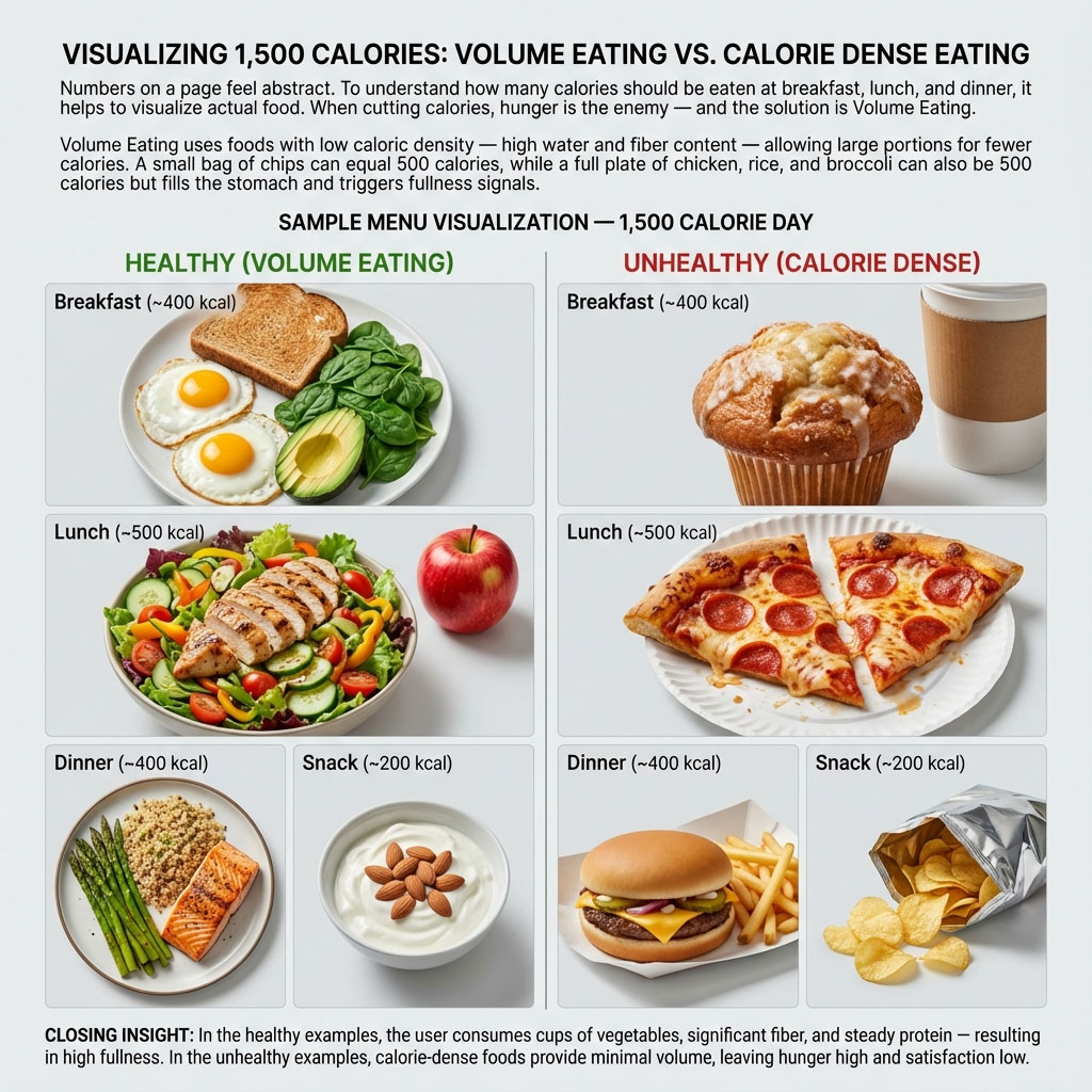 Visualizing High Volume Low Calorie Meals (Sample Menu)