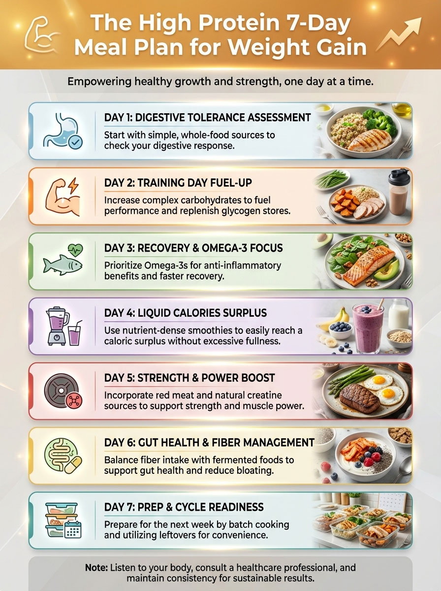 High Protein 7-Day Meal Plan for Weight Gain - HealthcareOnTime