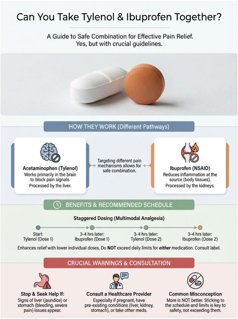 Can You Take Tylenol and Ibuprofen Together? Safety, Dosage, and Risks ...