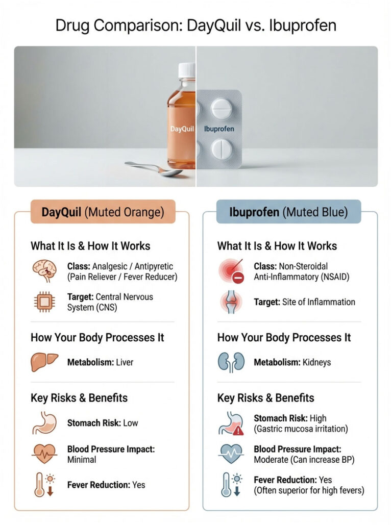 Can I Take Ibuprofen with DayQuil? Risks, Dosing Schedule, and Safety ...