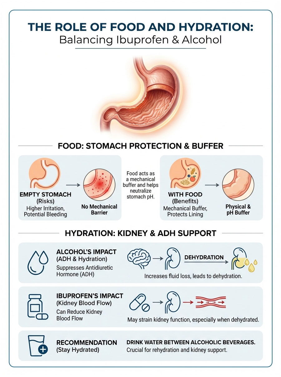 Taking Ibuprofen Without Food Stomach Problems Reference: How Long After Taking Ibuprofen Can You Drink Alcohol Safety