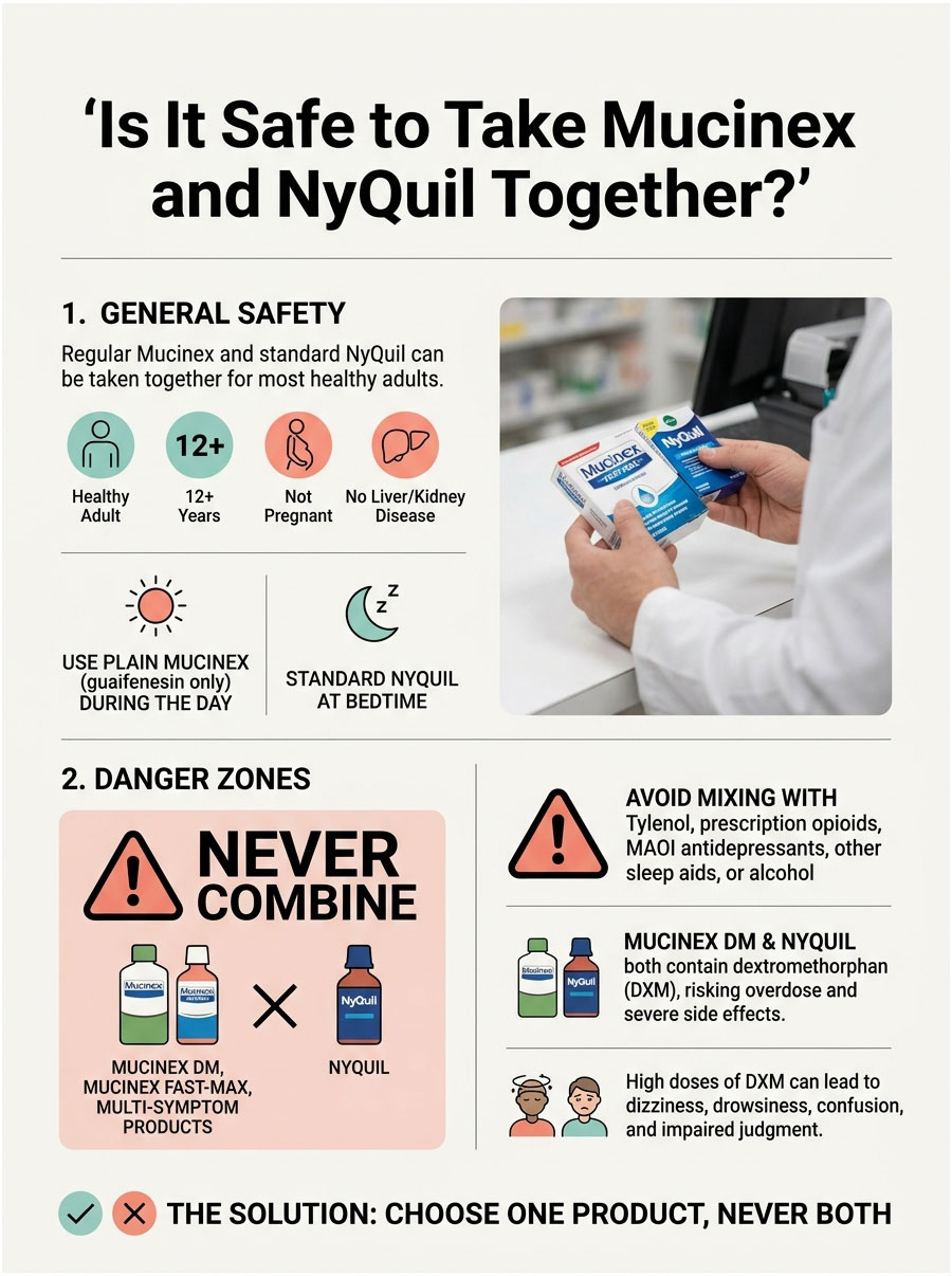 Can You Take Mucinex and NyQuil Together? Safe Guide - HealthcareOnTime